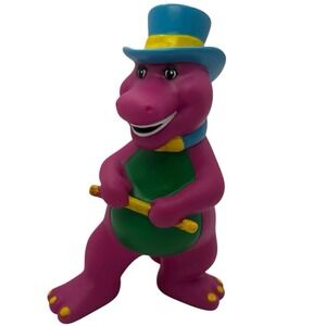 VTG Fun-Time Top Hat Barney Vinyl Toy Figure Child Dimension Hasbro 1993 Purple